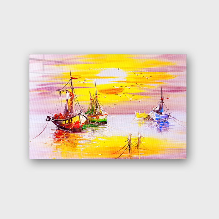 Wallity Cuadro decorativo de cristal templado Multicolor 50 x 70 cm